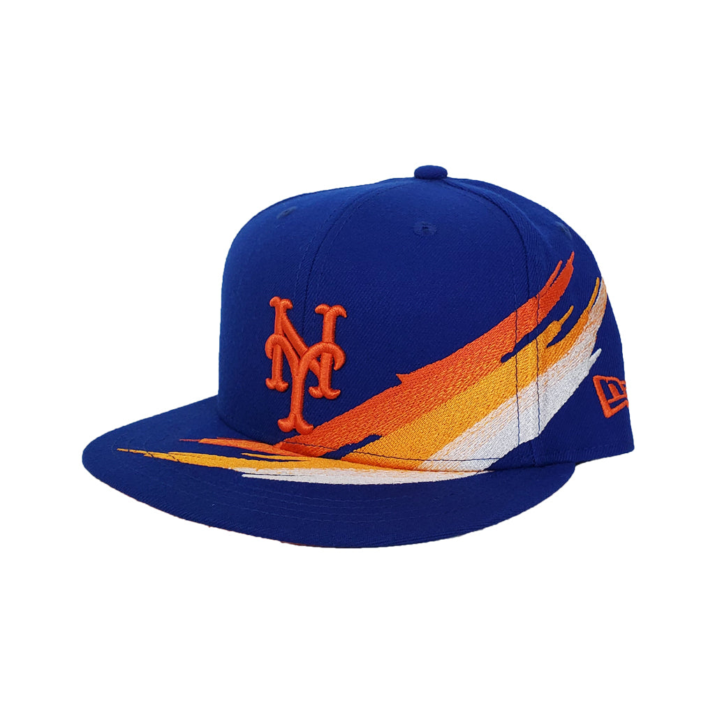 Paint Brushed New York Mets Royal Blue New Era 9Fifty Snapback hat