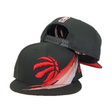 Paint Brushed Toronto Raptors Black New Era 9Fifty Snapback hat