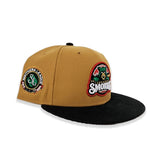 Panama Tan Tennessee Smokies Black Corduroy Visor Red  Bottom Southern League Side Patch New Era 59Fifty Fitted