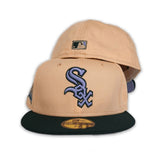 Peach Chicago White Sox Dark Green Visor Lavender Bottom 2005 World Champions Side Patch New Era 59Fifty Fitted