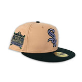 Peach Chicago White Sox Dark Green Visor Lavender Bottom 2005 World Champions Side Patch New Era 59Fifty Fitted