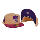 Peach Detroit Tigers Fusion Pink Visor Purple Bottom 1968 World Champions side Patch New Era 59Fifty Fitted