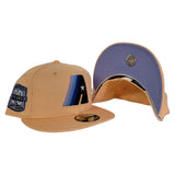 Peach Houston Astros Lavender Bottom 20th Anniversary Side patch New Era 59Fifty Fitted