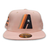 Peach Houston Astros Tan Bottom 20th Anniversary Side patch New Era 59Fifty Fitted