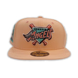 Peach Los Angeles Angels Mint Green Bottom 50th Anniversary Side Patch New Era 59Fifty Fitted