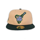 Peach San Diego Padres Dark Green Visor Lavender Bottom Padres EST. 1968 Side Patch New Era 59Fifty Fitted
