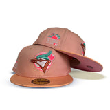 Peach Toronto Blue jays Blush Visor Pink Bottom 1991 All Star Game Side Patch New Era 59Fifty Fitted