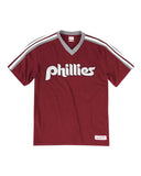 Philadelphia Phillies Mitchell & Ness Overtime Win V-Neck T-Shirt – Burgundy