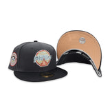 Dark Gray Philadelphia Phillies Black Visor Peach Bottom Veterans Stadium Side Patch New Era 59Fifty Fitted