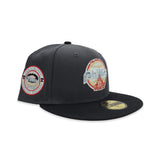 Dark Gray Philadelphia Phillies Black Visor Peach Bottom Veterans Stadium Side Patch New Era 59Fifty Fitted
