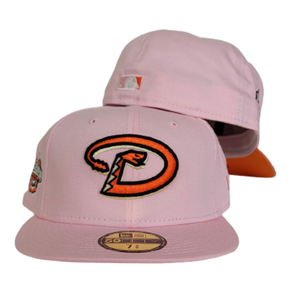 Pink Arizona Diamondbacks Orange Bottom 2001 World Series Side Patch New Era 59Fifty Fitted
