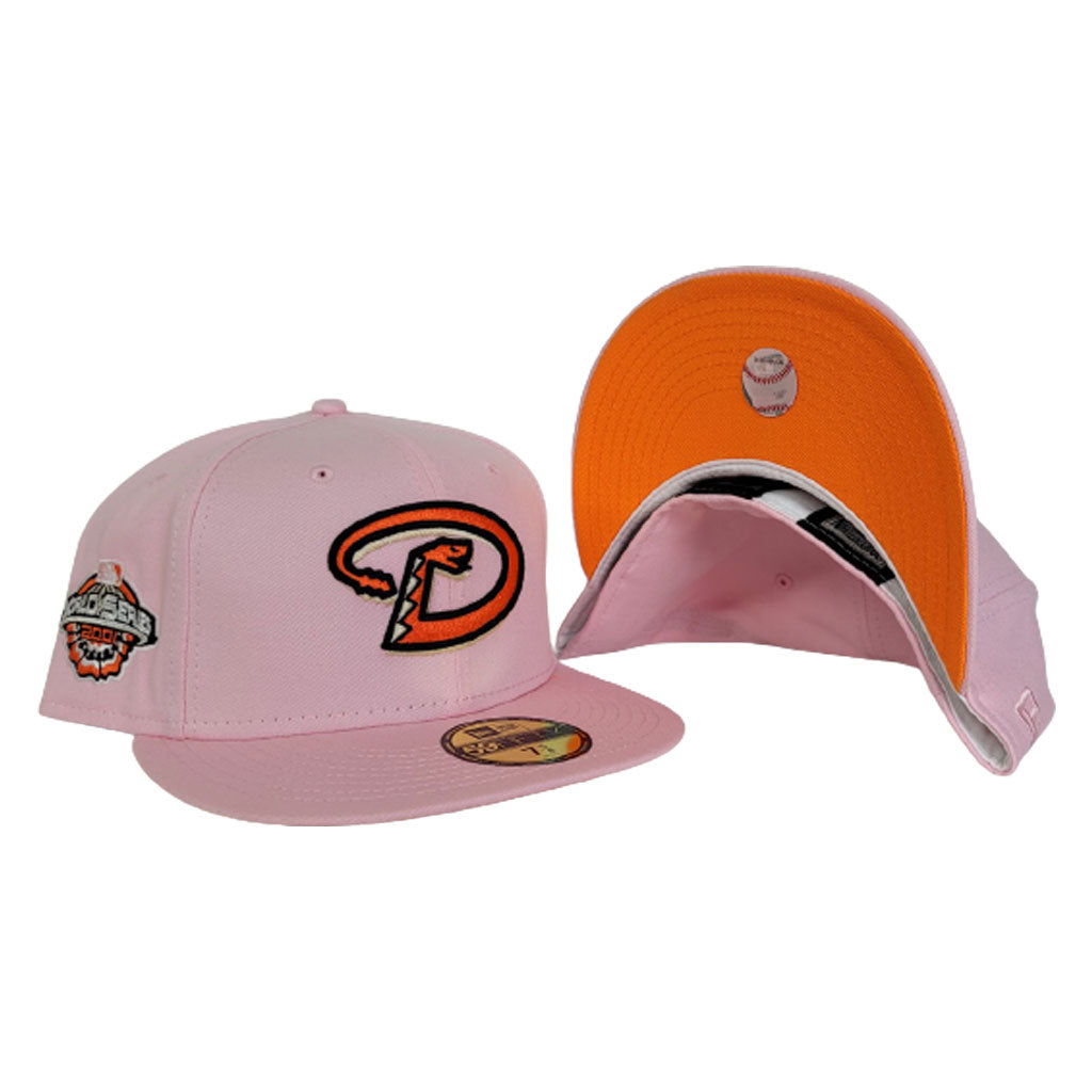 Pink Arizona Diamondbacks Orange Bottom 2001 World Series Side Patch New Era 59Fifty Fitted