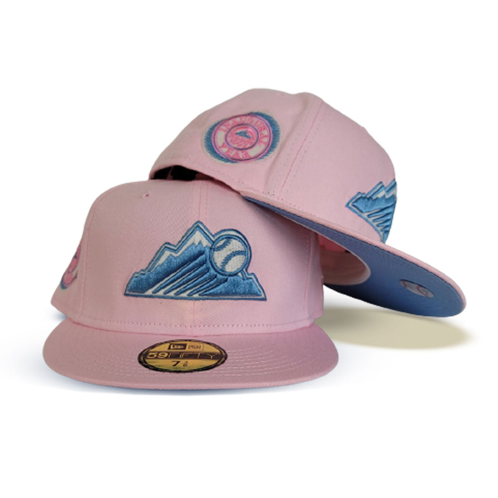 Product - Pink Colorado Rockies Icy Blue Bottom 1993 Inaugural Side Patch New Era 59Fifty Fitted