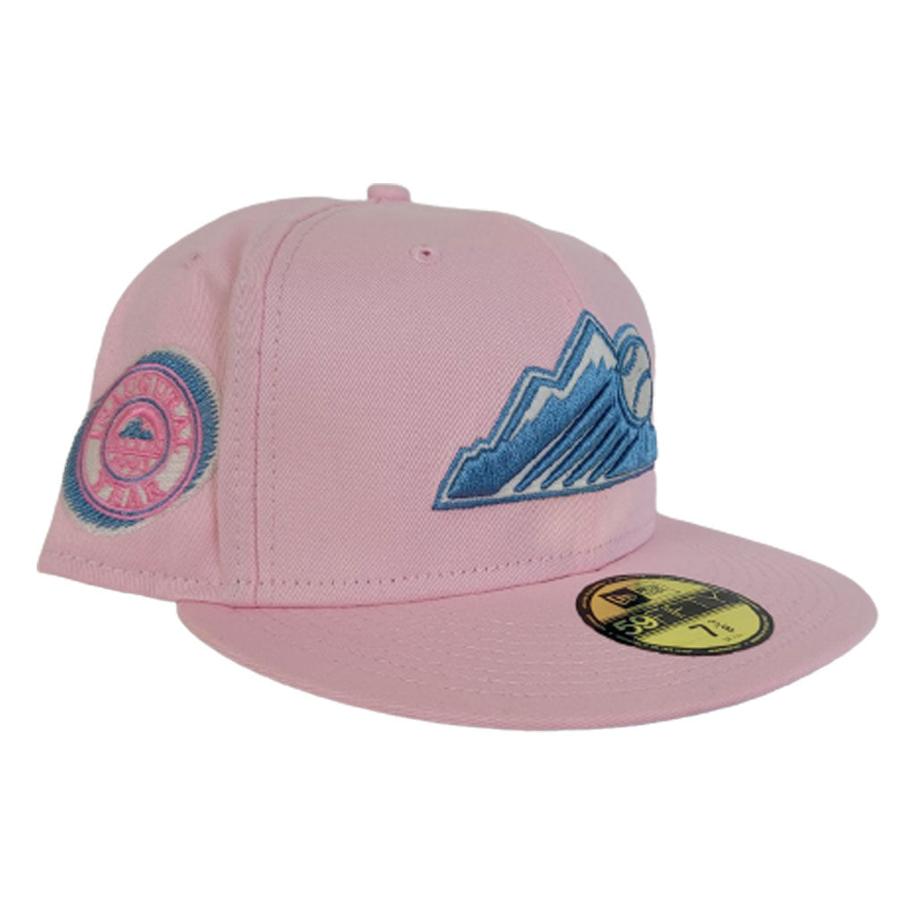 Pink Colorado Rockies Icy Blue Bottom 1993 Inaugural Side Patch New Era 59Fifty Fitted
