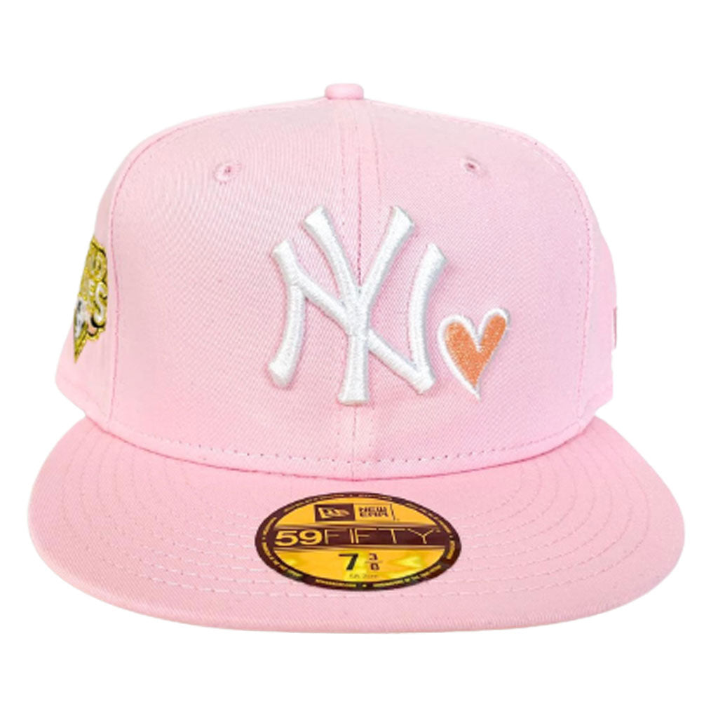 New York Yankees New Era 1996 World Series Pink Undervisor 59FIFTY Fitted  Hat - Light Blue