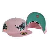 Pink Los Angeles Angels Mint Green Bottom 40th Season Side Patch New Era 59Fifty Fitted