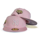 Pink New York Yankees Grey Bottom 2009 World Series side Patch New Era 59Fifty Fitted