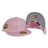 Pink New York Yankees Grey Bottom 2009 World Series side Patch New Era 59Fifty Fitted
