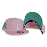 Pink New York Yankees Mint Green Bottom 27x World Champions Side Patch New Era 9Fifty Snapback