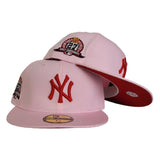 Pink New York Yankees Red Bottom 27X Champions Side Patch New Era 59Fifty Fitted