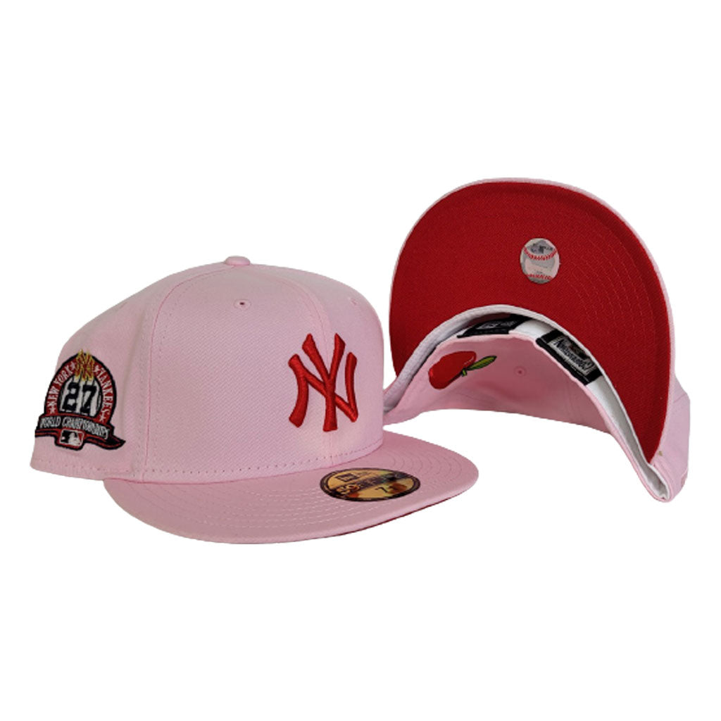 Pink New York Yankees Red Bottom 27X Champions Side Patch New Era 59Fifty Fitted