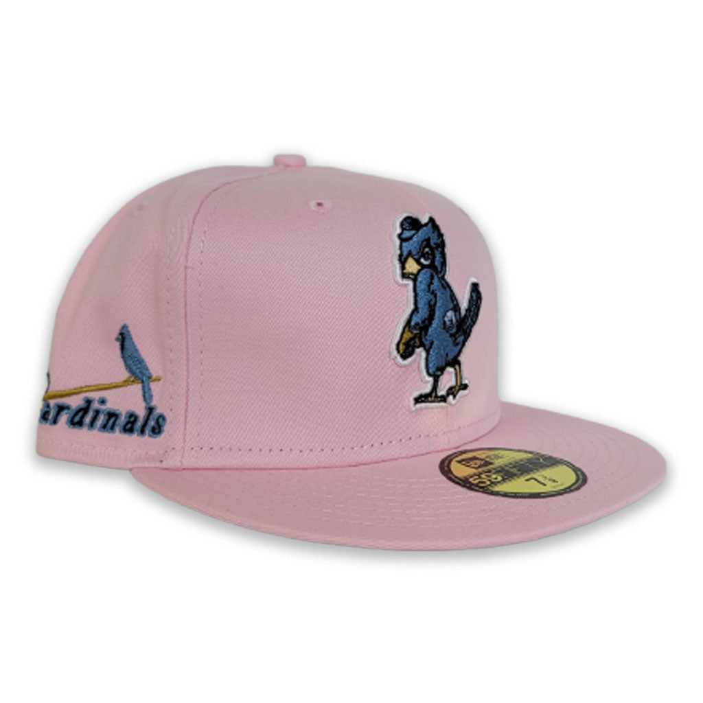 Pink St. Louis Cardinals Icy Blue Bottom Double Birds Side Patch New Era  59Fifty Fitted