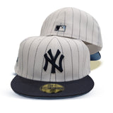 Pinstripe New York Yankees Icy Blue Bottom 2000 World Series Side Patch New Era 59Fifty Fitted