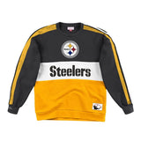 Pittsburgh Steelers Mitchell & Ness Scorer Fleece Crew Sweatshirt