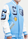 Light Blue Memphis Grizzlies Pro Standard Logo Mashup Wool Varsity Heavy Jacket