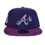 Purple Atlanta Braves Grape Purple Visor mint Bottom 2021 World Series Side Patch New Era 59Fifty Fitted