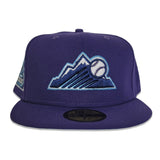 Purple Colorado Rockies Icy Blue Bottom 25th Anniversary Side Patch New Era 59Fifty Fitted