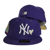 Purple Heart New York Yankees Soft Yellow Bottom 2000 Subway Series Side patch New Era 59Fifty Fitted