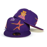 Purple Houston Astros Fusion Pink Bottom Celebrating 35th Anniversary Side Patch "Taco Bell Collection" New Era 59Fifty Fitted