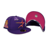 Purple Houston Astros Fusion Pink Bottom Celebrating 35th Anniversary Side Patch "Taco Bell Collection" New Era 59Fifty Fitted