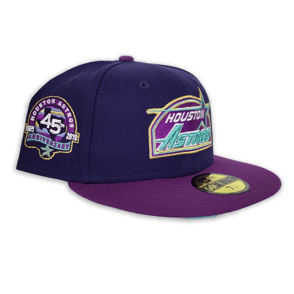 Houston Astros New Era 45th Anniversary Fashion Color Undervisor 59FIFTY  Fitted Hat - Purple