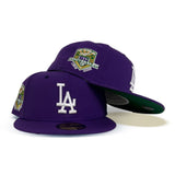Purple Los Angeles Dodgers Green Bottom 50th Anniversary Side Patch New Era 59Fifty Fitted