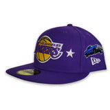 Purple Los Angeles Lakers Grey Bottom City Transit 59Fifty Fitted