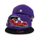 Purple Philadelphia Phillies Black Visor Red Bottom 1996 All Star Game Side Patch New Era 59Fifty Fitted