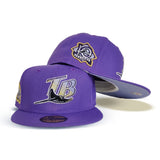 Purple Tampa Bay Rays Lavender Bottom 10th Seasons Side Patch New Era 59Fifty Fitted