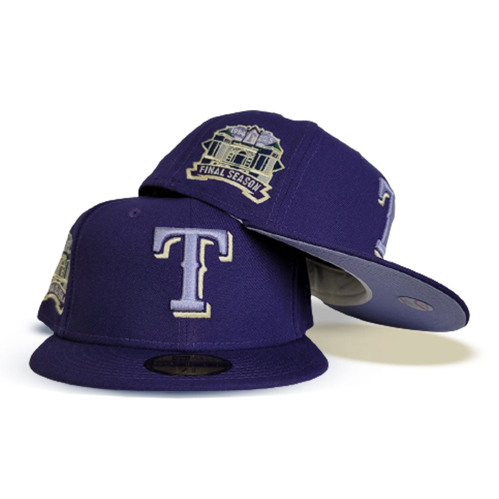 Purple Texas Rangers Lavender Bottom Final Season Side Patch New Era  59Fifty Fitted