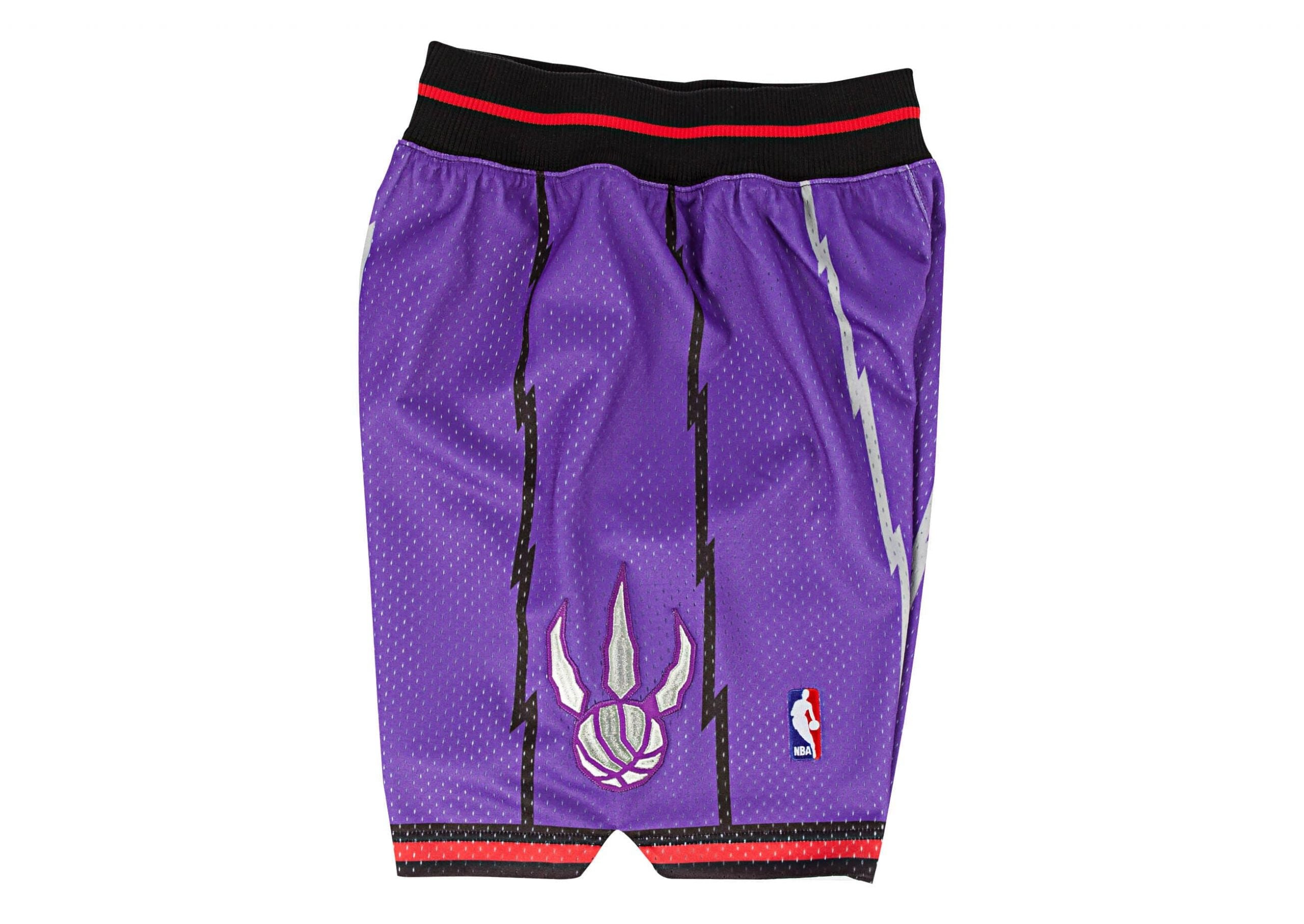 Men's Mitchell & Ness x Just Don Purple/Black Toronto Raptors 1995 NBA Draft Hardwood Classics Authentic Shorts Size: Small