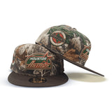 Real Tree Camo Houston Astros Brown Visor Gray Bottom Celebrating 45 Years Side Patch New Era 59Fifty Fitted