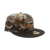 Real Tree Camo Houston Astros Brown Visor Gray Bottom Celebrating 45 Years Side Patch New Era 59Fifty Fitted