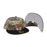 Real Tree Camo Minnesota Twins Black Visor Gray Bottom 30th Anniversary Side Patch New Era 59Fifty Fitted