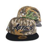 Real Tree Camo Houston Astros Black Visor Gray Bottom Celebrating 35 Years  Side Patch New Era 59Fifty Fitted