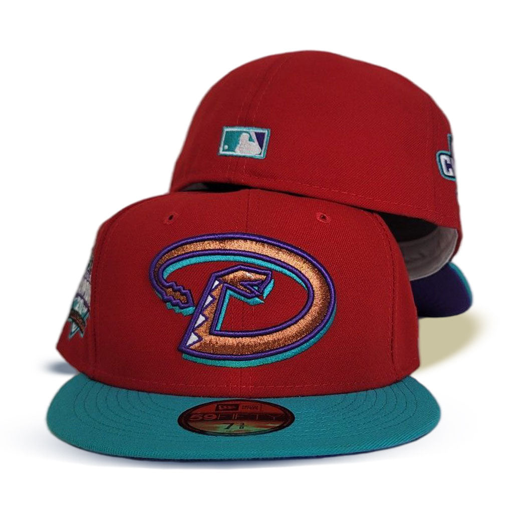 Black Corduroy Arizona Diamondbacks Purple Bottom 20th Anniversary Side Patch New Era 59FIFTY Fitted 77/8