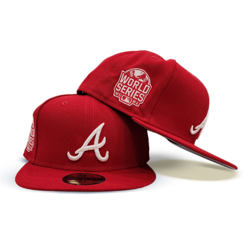 Red Atlanta Braves 2021 World Series Side Patch New Era 59FIFTY Fitted 7