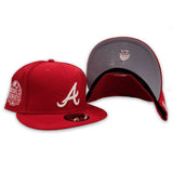 Red Atlanta Braves Gray Bottom 2021 World Series Side Patch New Era 59Fifty Fitted