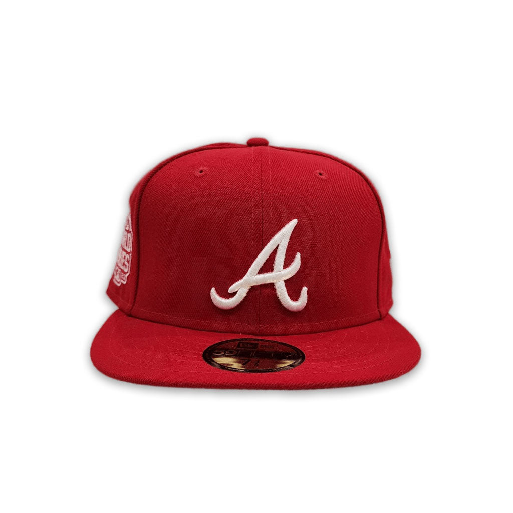 Atlanta Braves New Era 2021 MLB All-Star Game Patch Red Undervisor 59FIFTY  Fitted Hat - White