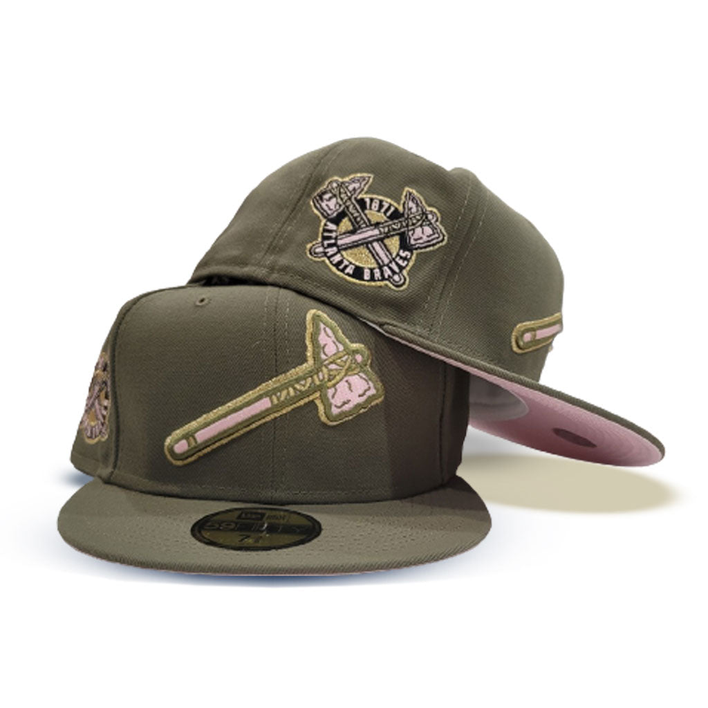 Olive Green Atlanta Braves Pink bottom 1871 Side Patch New Era 59Fifty –  Exclusive Fitted Inc.